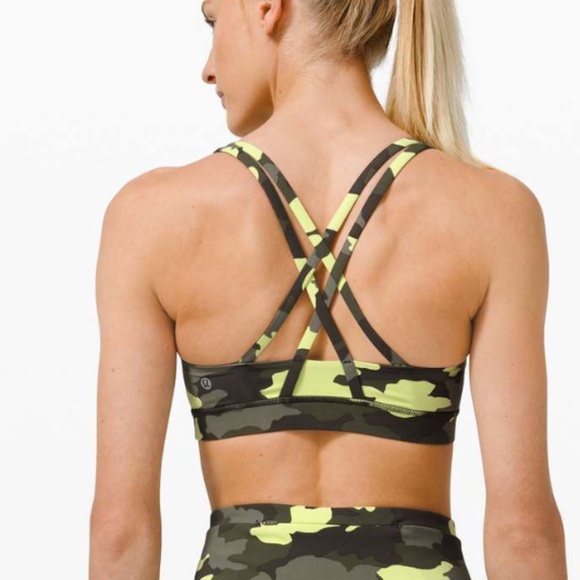 Lululemon Energy Sports Bra Sz 14 in Heritage 365 Camo Crispin Green Multi - Picture 2 of 9